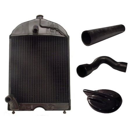 Aic Replacement Parts 86551430 Restoration Quality Radiator Set Fits Ford Tractors 2N 8N 9N 86551430-CAP&2HOSEKIT